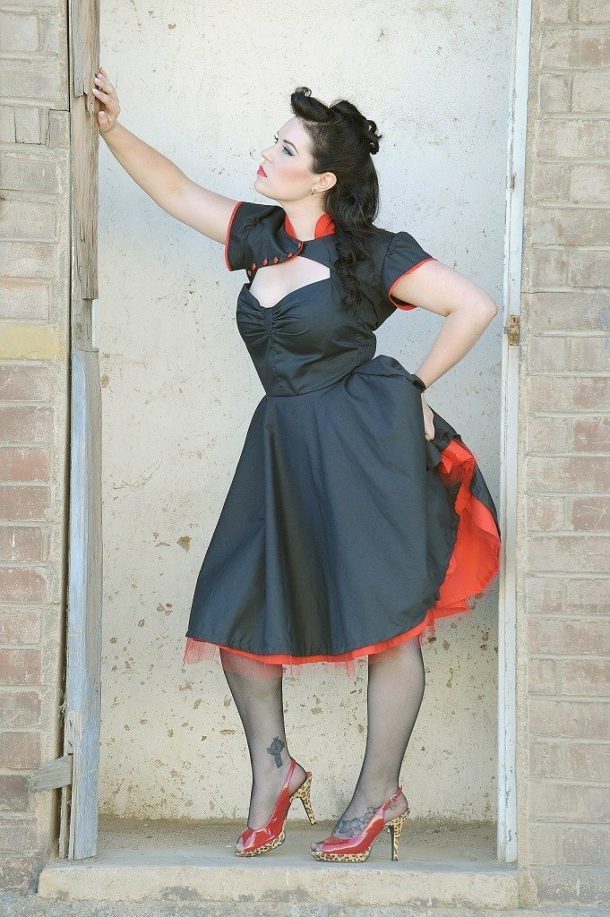 Pinup hair and makeup with victory rolls late 1940's/early 1950's influence by Adelaide mobile hair and makeup artist Make-Overs Australia