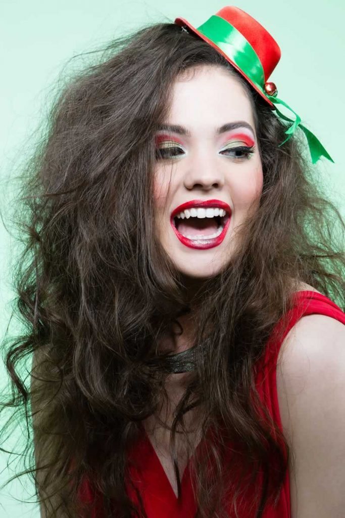 Christmas hair and makeup by Adelaide mobile hair and makeup artist Make-Overs Australia