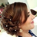 wedding hair styles - Curled side swept bun - 02